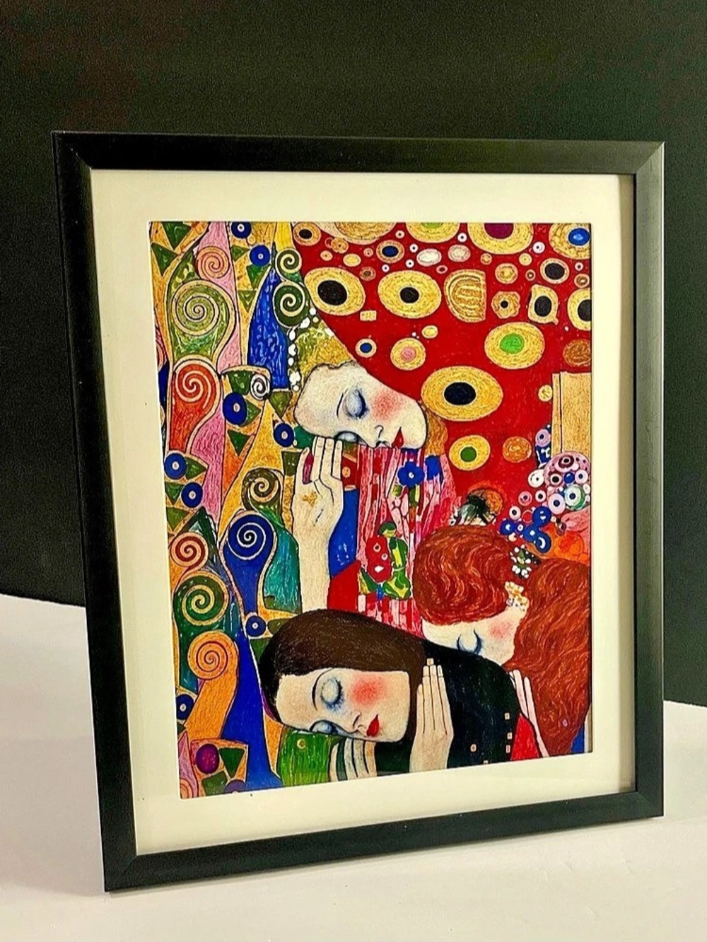 Framed Gustav Klimt “The Virgin” (Die Jungfrau) Print – 12”x10”